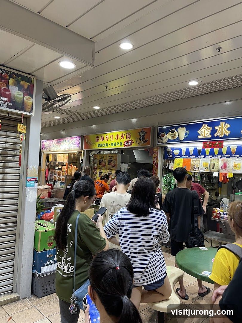 Food Stalls with Customers