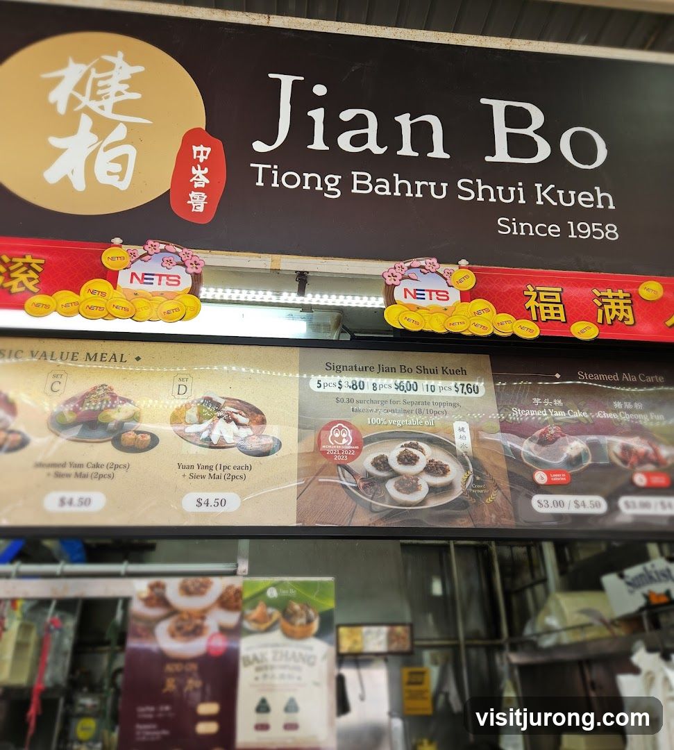 Jian Bo Tiong Bahru Shui Kueh Menu