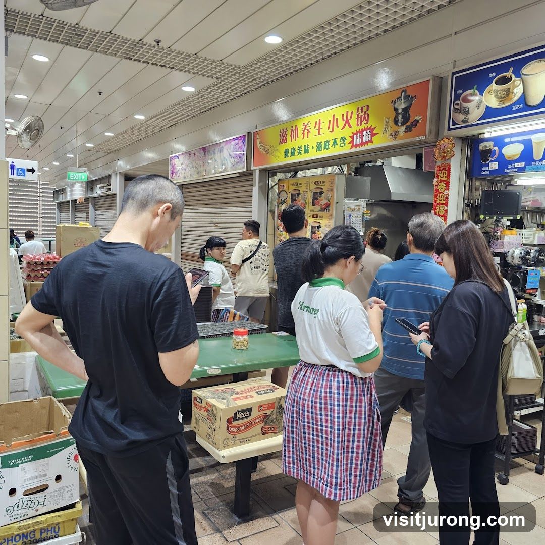 Food Stall with Customers