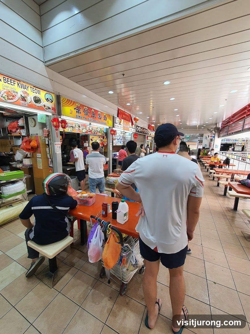 Food stalls in a hawker center