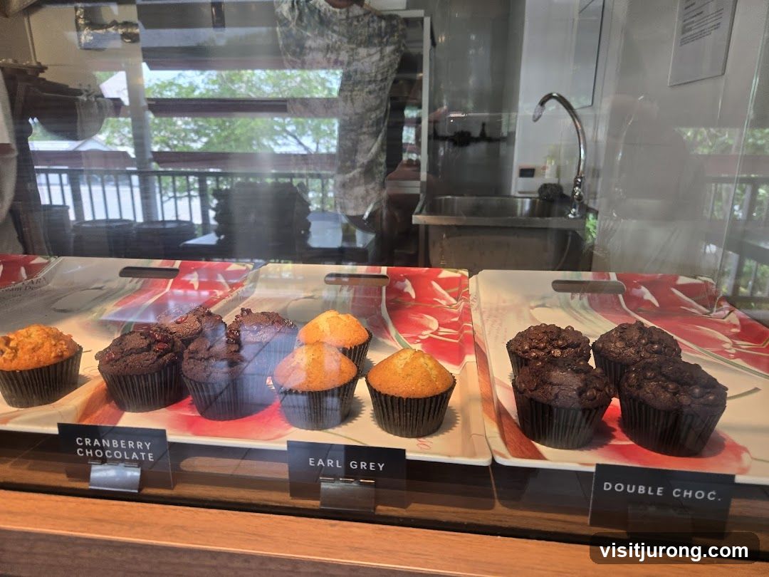 Muffins in a Display Case