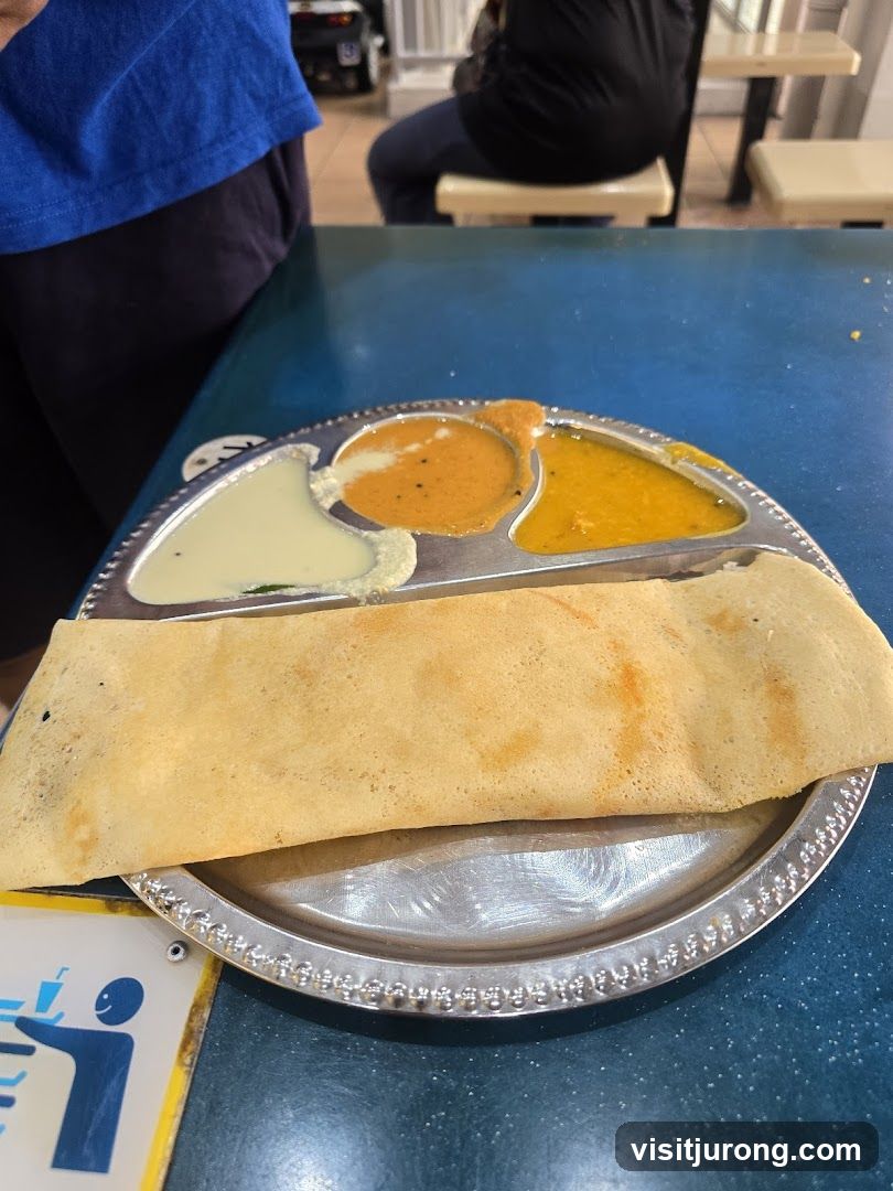 Dosa with Chutney and Sambar