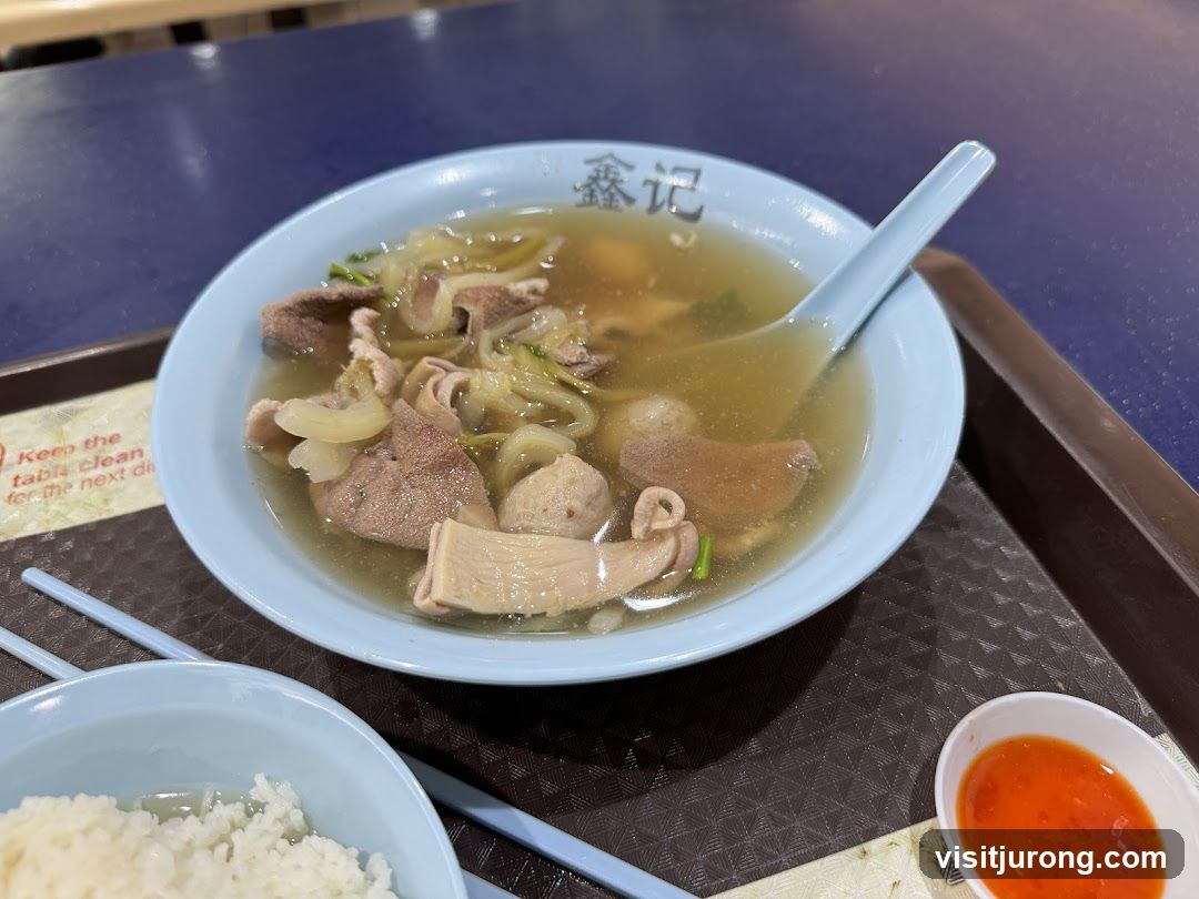 Bowl of Pork Organ Soup with Rice
