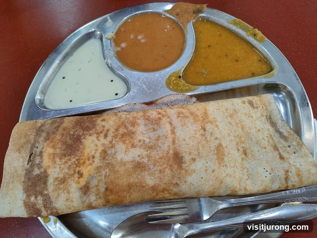 Dosa with Sambar and Chutney