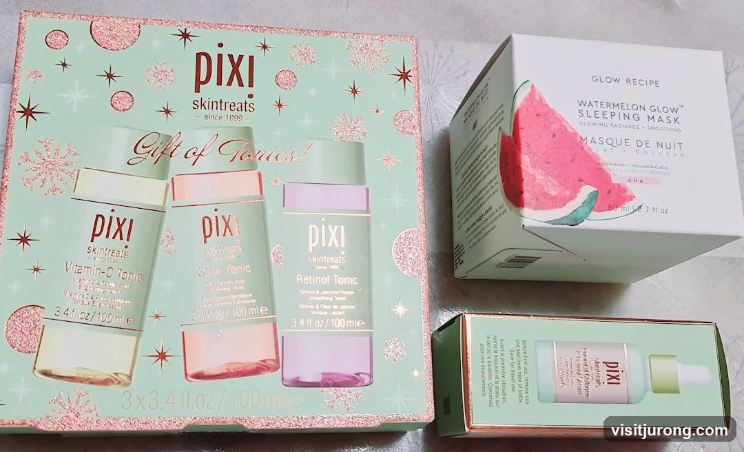 Pixi Skintreats Gift Set and Glow Recipe Sleeping Mask