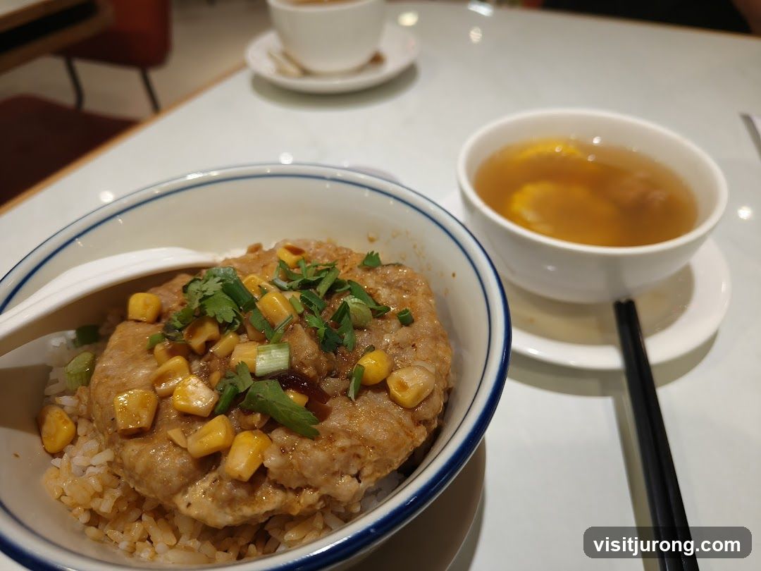 Pork Chop Rice with Soup