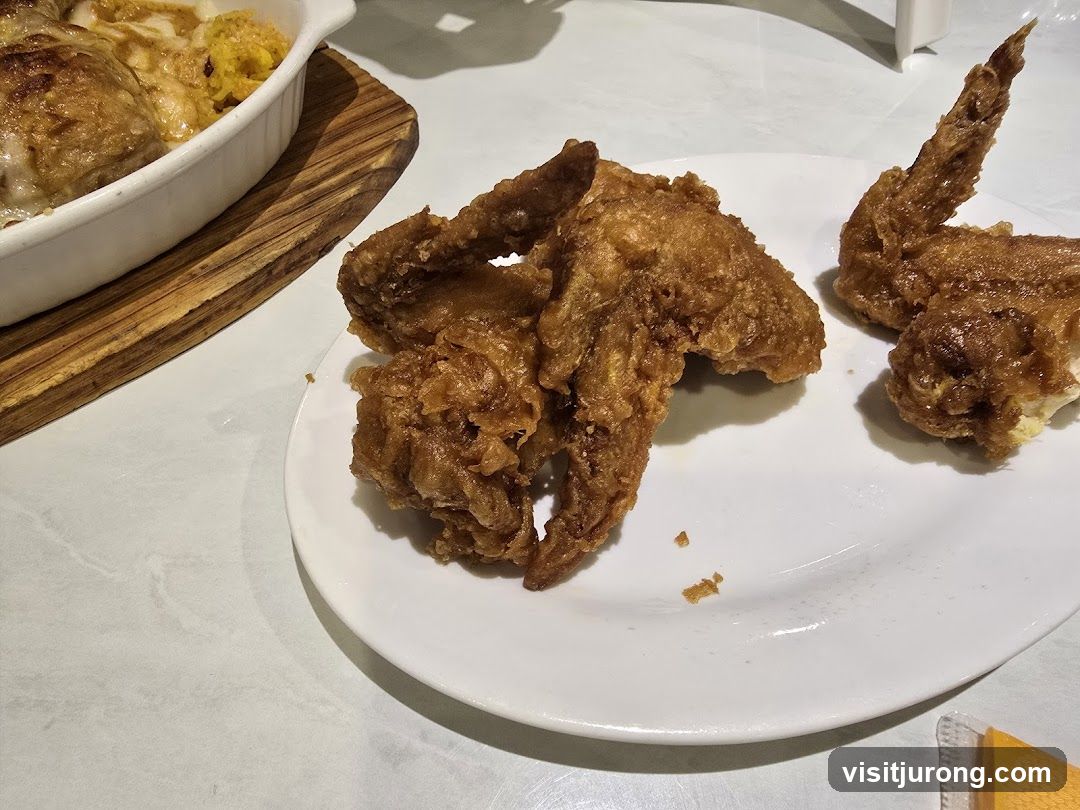 Fried Chicken Wings and Casserole