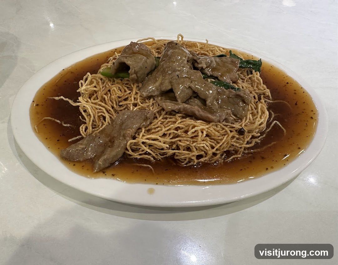 Crispy Noodles with Beef