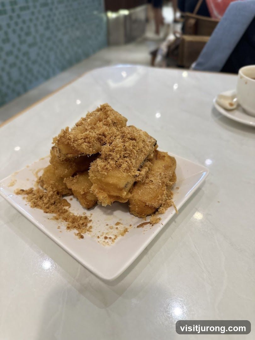 Fried Eggplant with Pork Floss