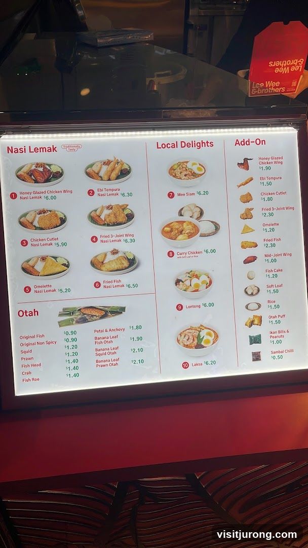 Lee Wee & Brothers Menu