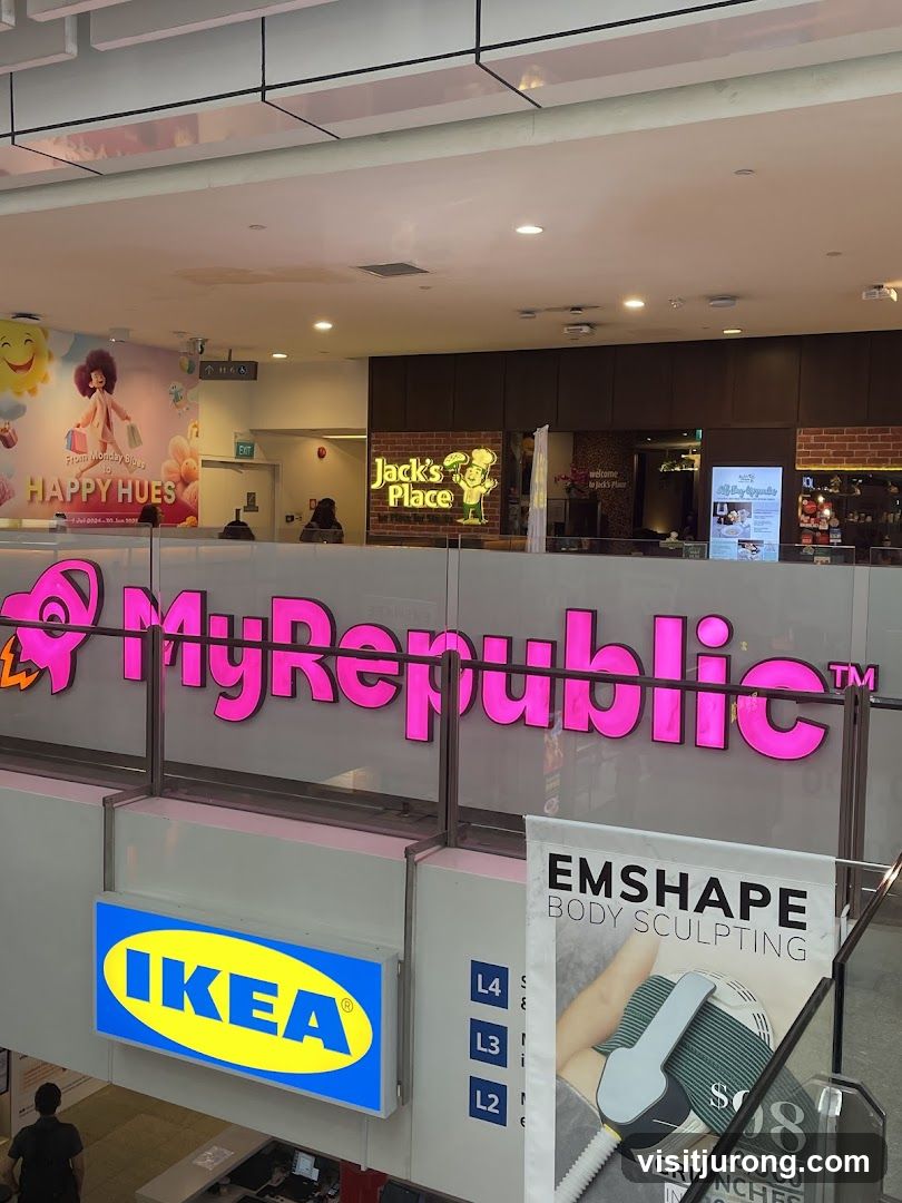 Mall Interior with Storefronts