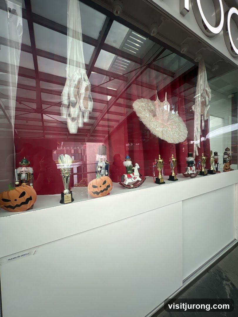 Display Window with Ballet Items and Trophies