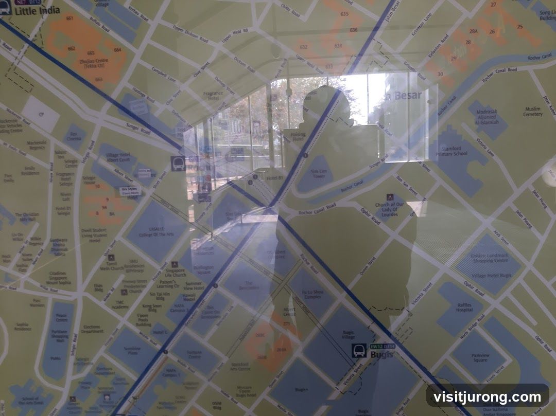 Map of Little India and Bugis areas