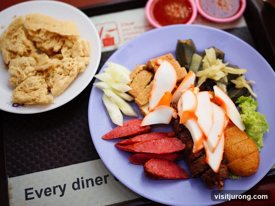 Plate of food with various ingredients