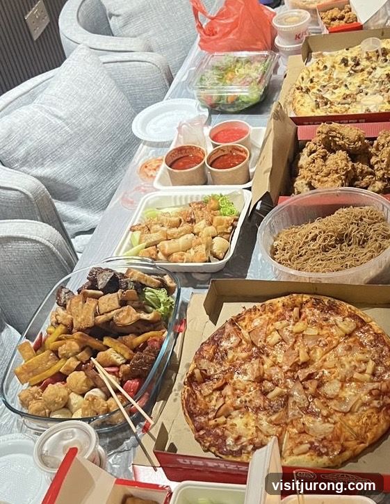 Feast of Takeout Food