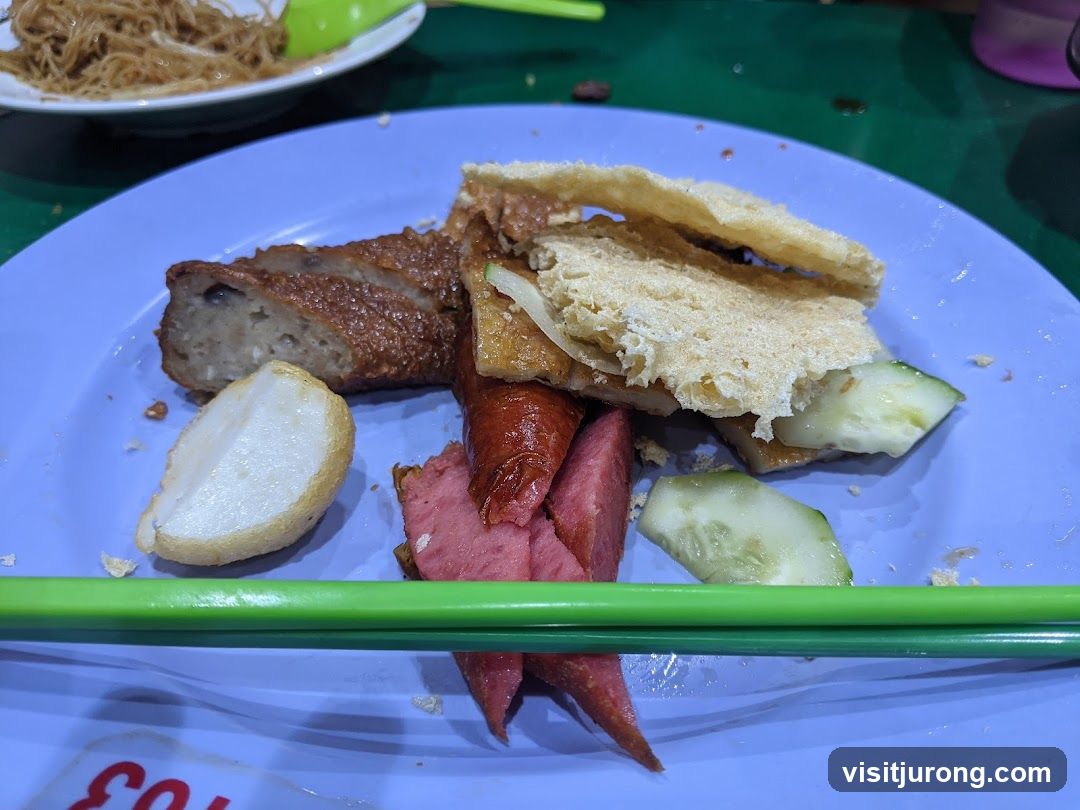 Plate of Food with Noodles