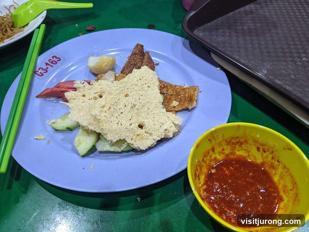 Plate of Food with Dipping Sauce