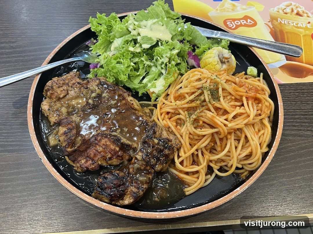 Steak and Spaghetti Platter