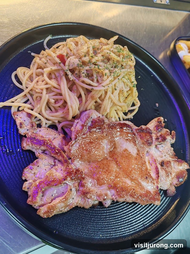 Grilled Chicken with Spaghetti
