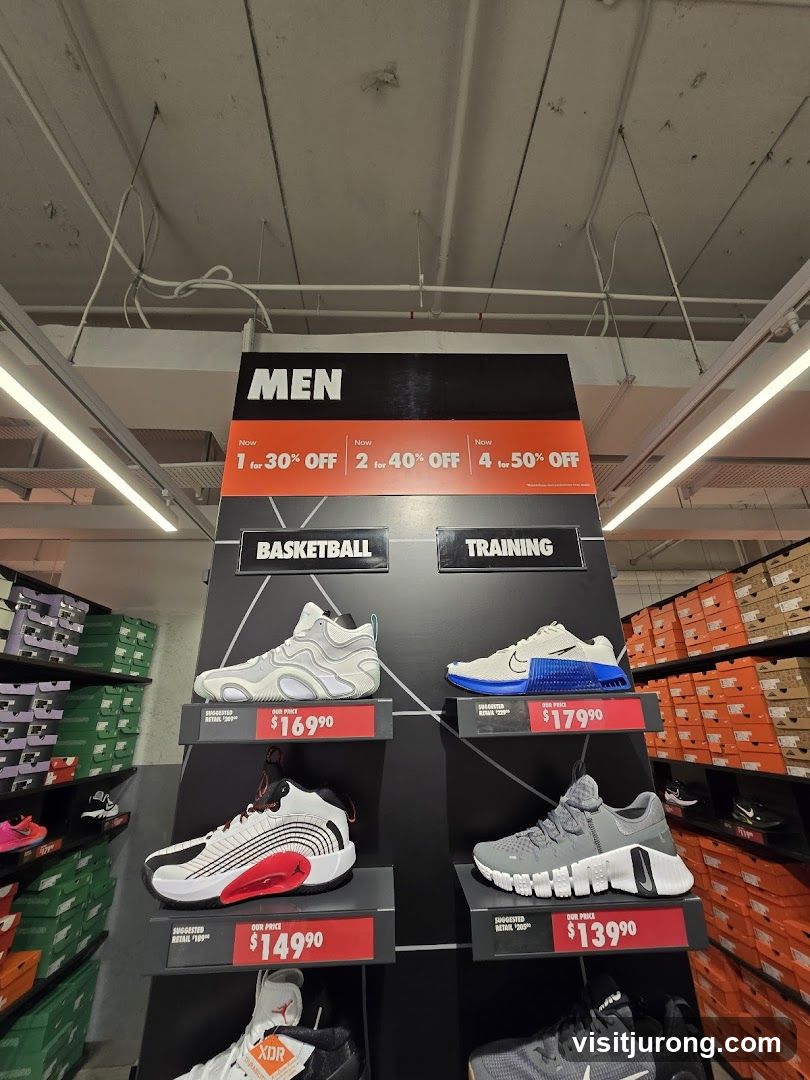 Men's Athletic Shoes Display