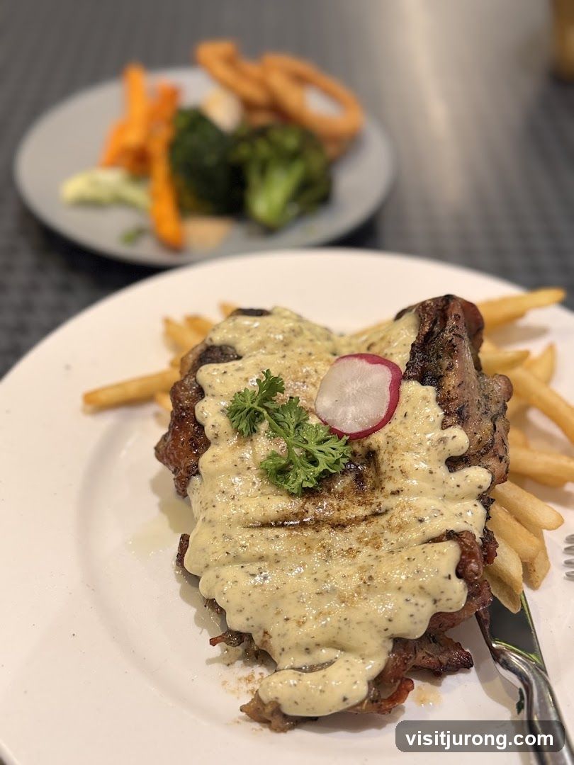 Steak with Fries and Vegetables