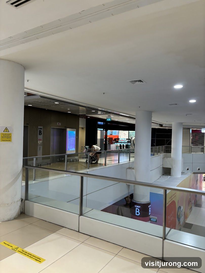 Interior of a shopping mall