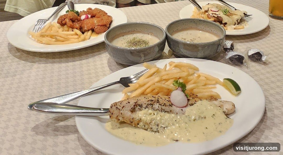 Diners Enjoying Meals