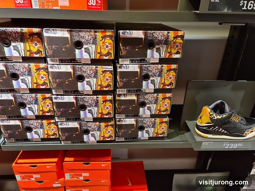 Shoe Boxes and Displayed Sneaker