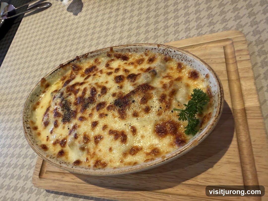 Gratin Dish with Parsley Garnish