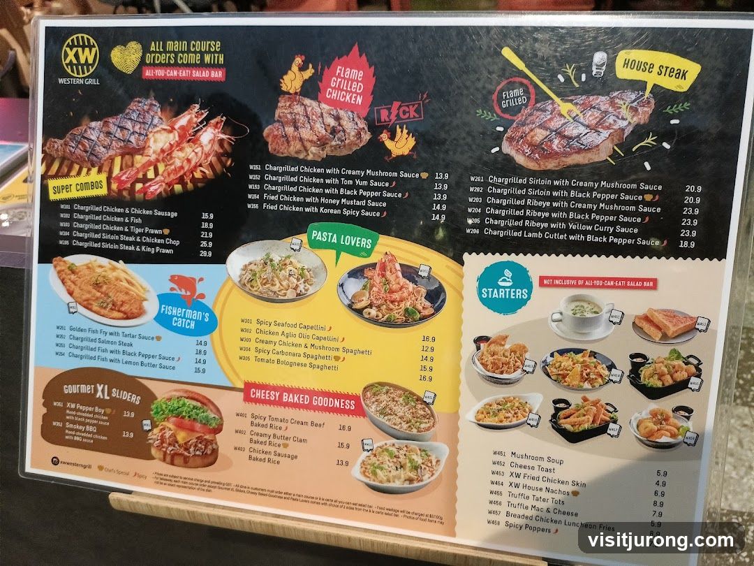 XW Western Grill Menu