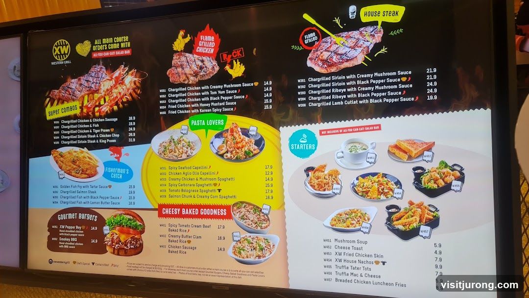 XW Western Grill Menu