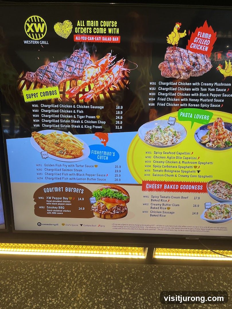 XW Western Grill Menu