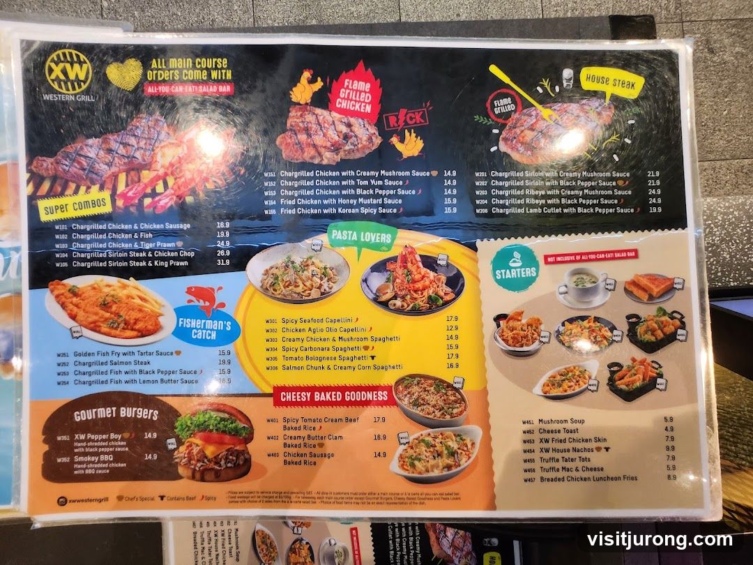 XW Western Grill Menu