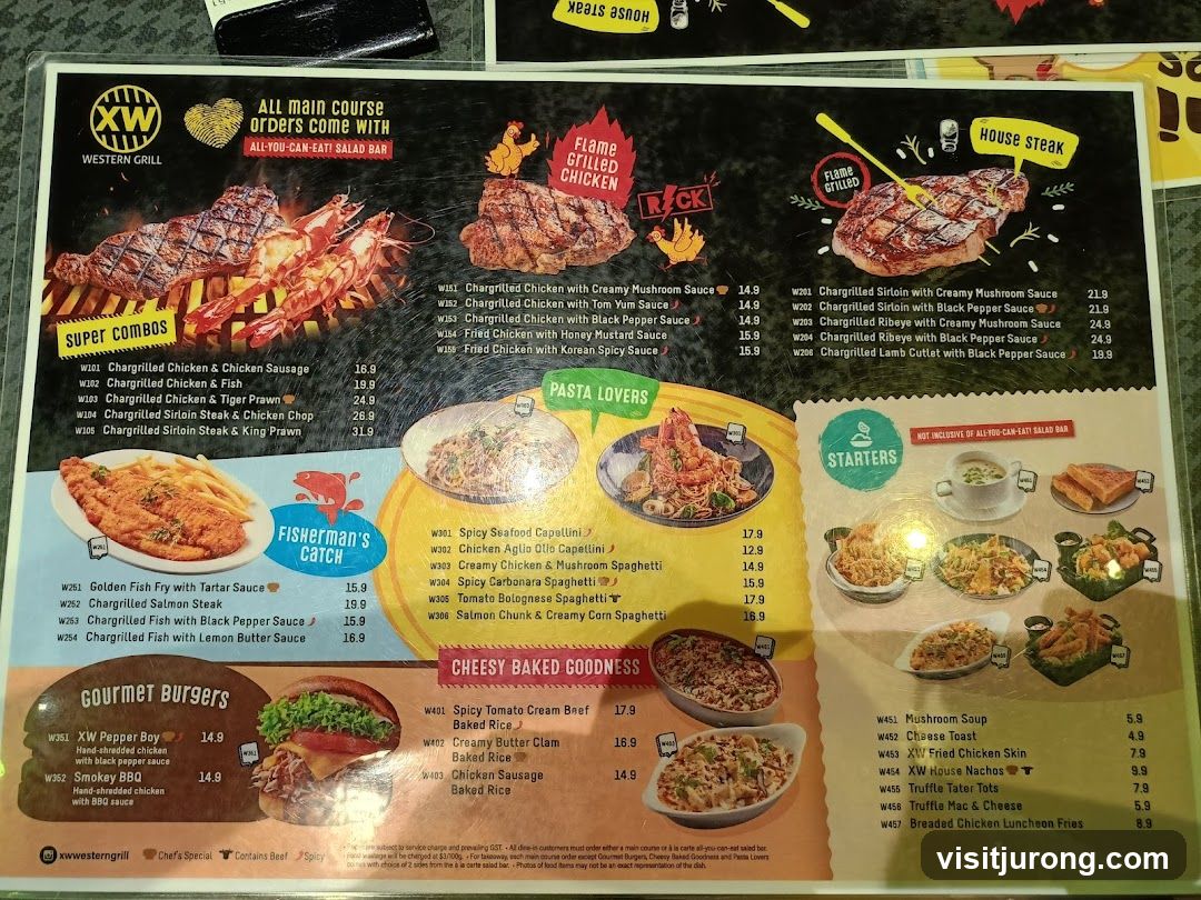 XW Western Grill Menu