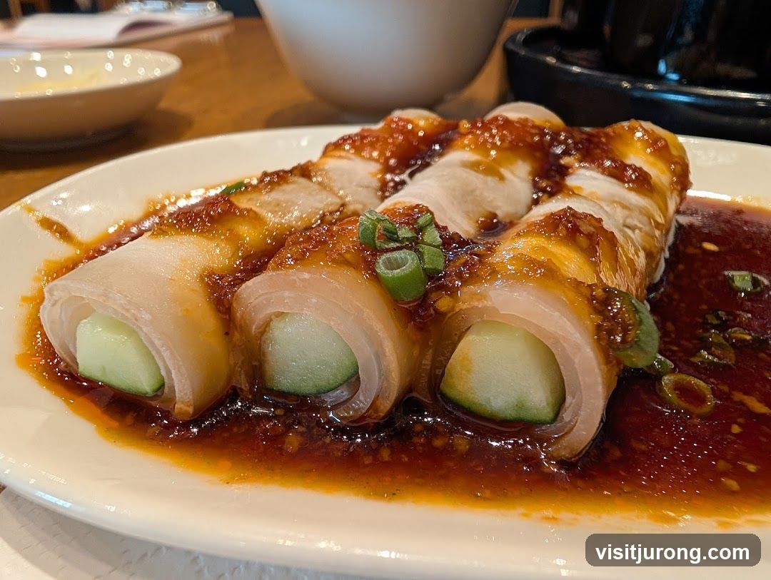 Cucumber Rolls with Sauce