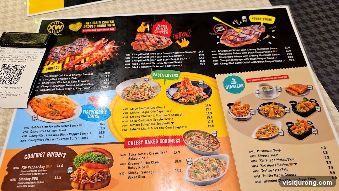 XW Grill Menu