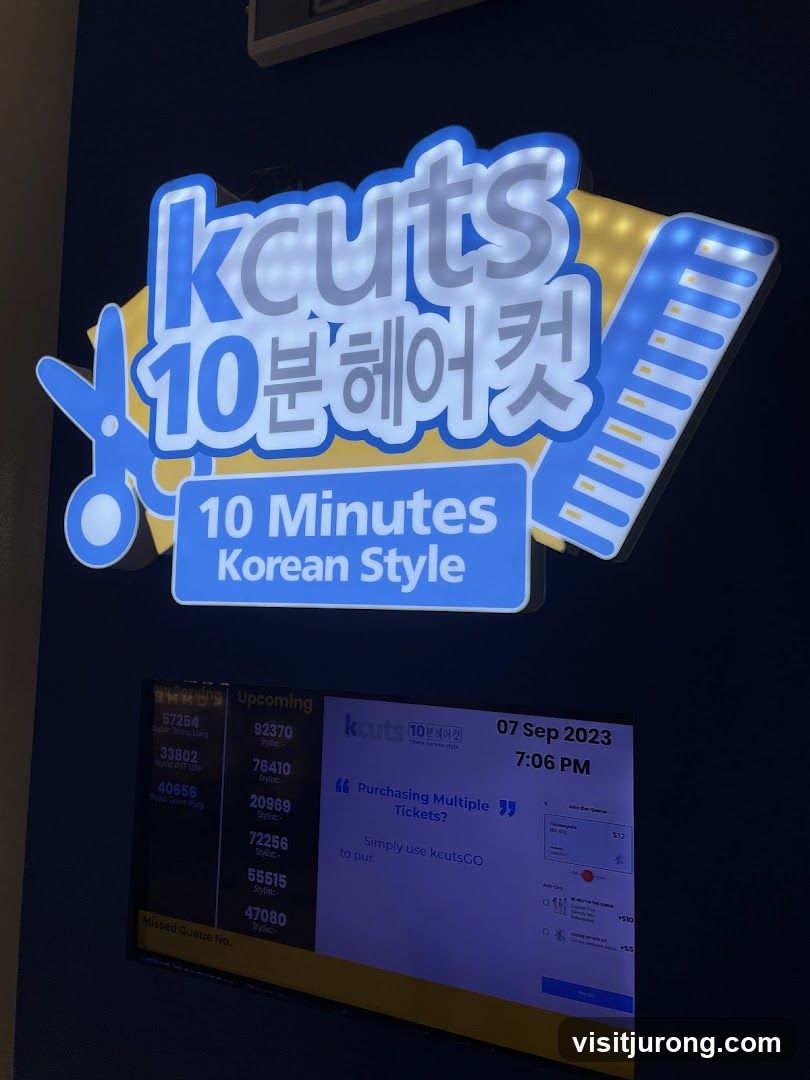 Kcuts Hair Salon Queue Display