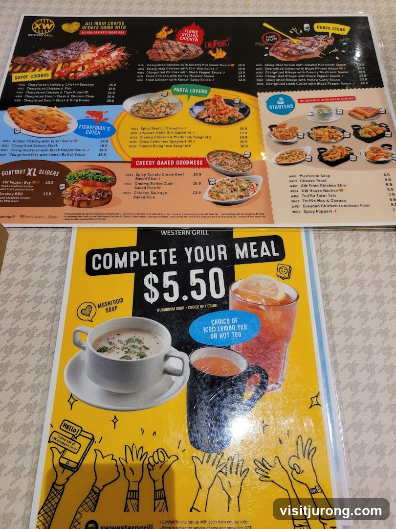 XW Western Grill Menu
