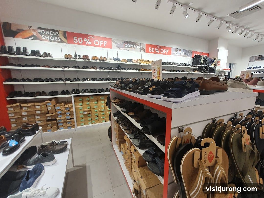 Shoe Store Interior with Sale Signs