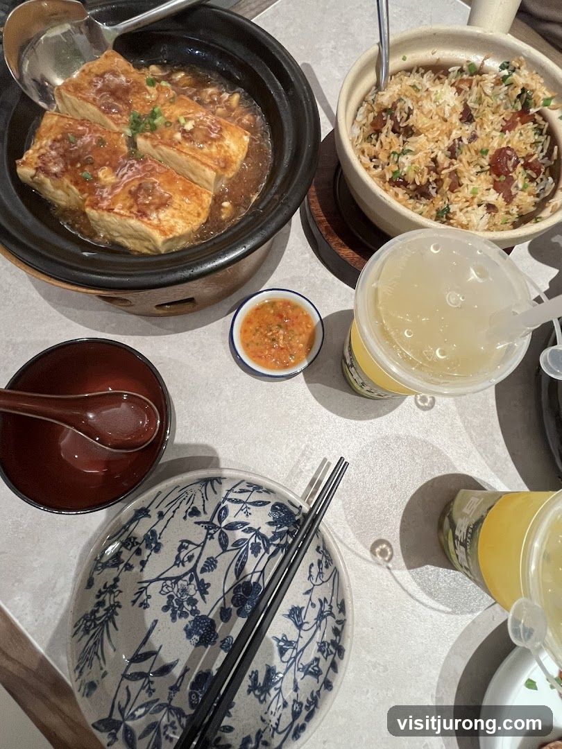Table Setting with Food and Drinks