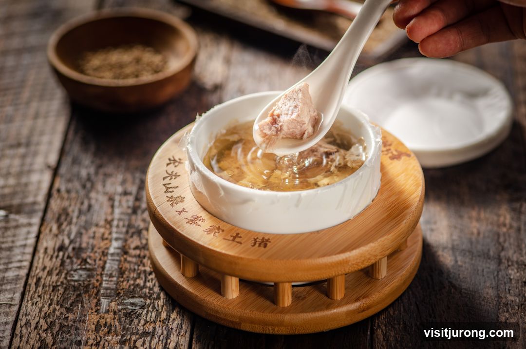 Steaming Bowl of Soup with Meat