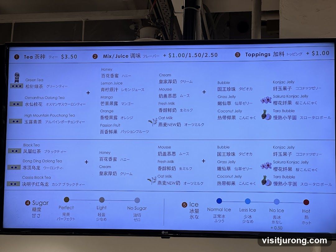 Tea Menu