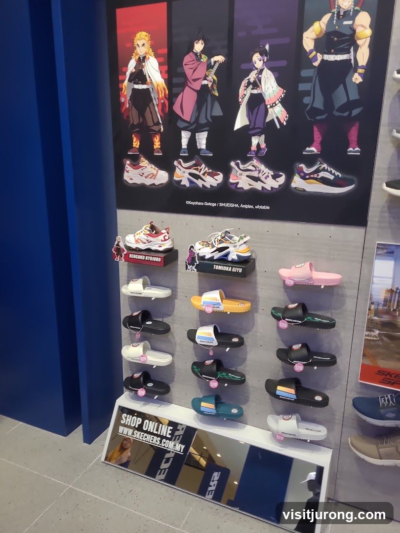 Skechers Shoes and Slides Display