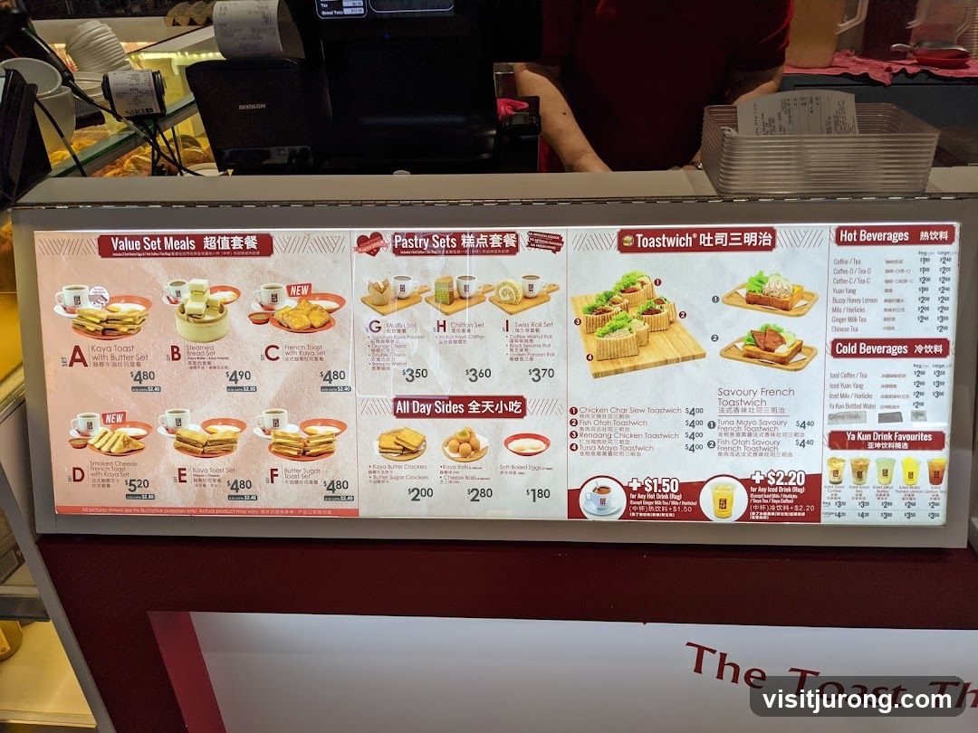 The Toast Box Menu