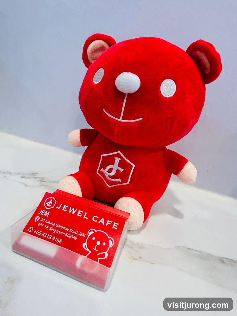 Red Bear Plush Toy with Business Cards