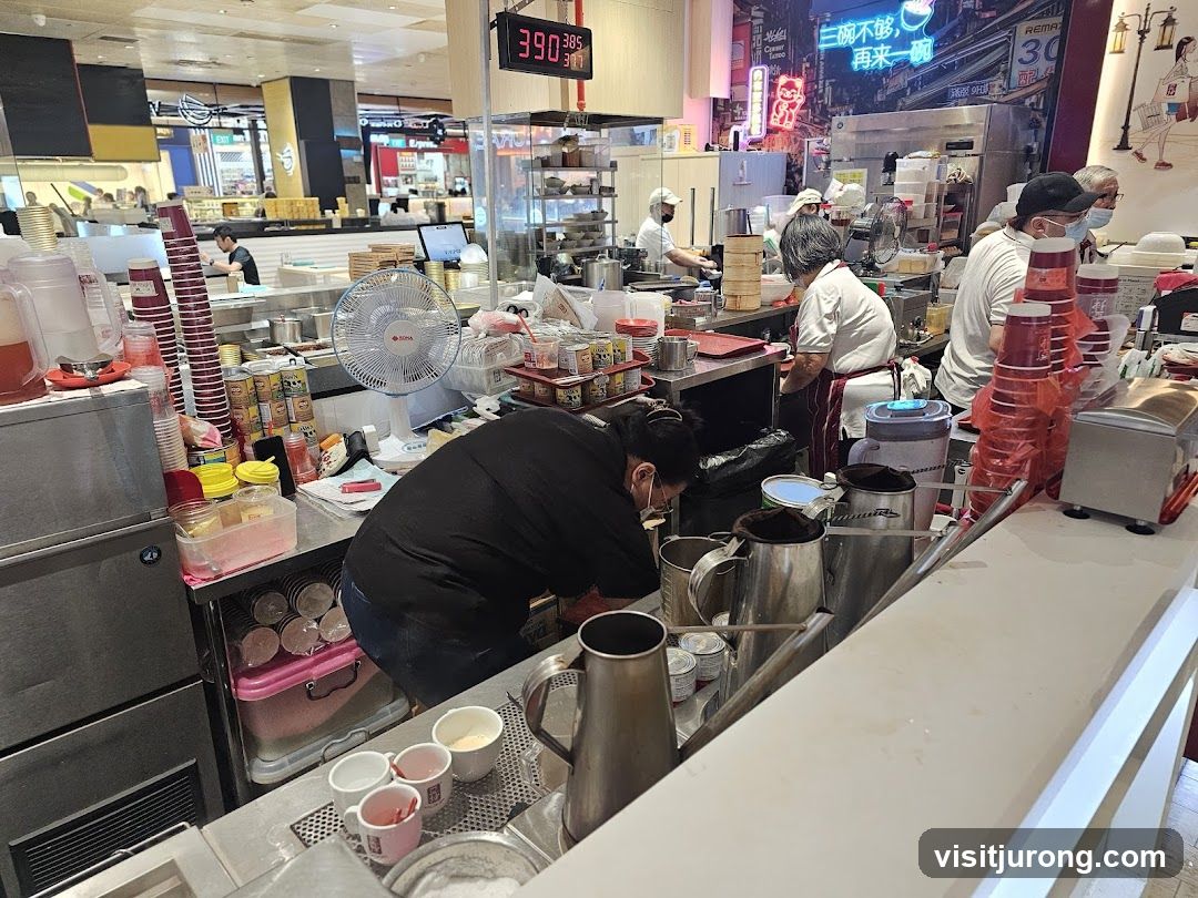 Busy Food Stall Kitchen