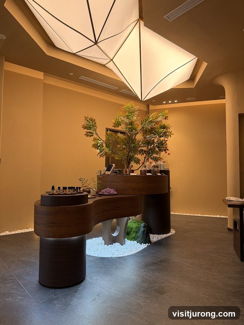 Interior of a store with display