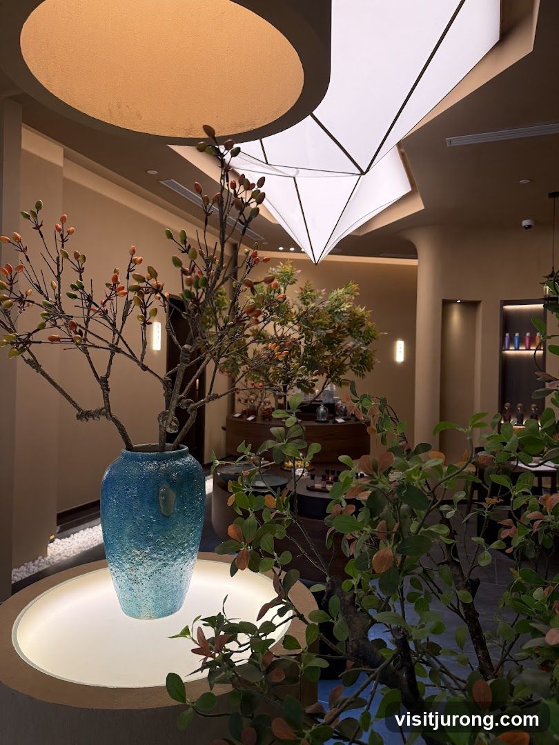 Interior with Decorative Vase and Plants