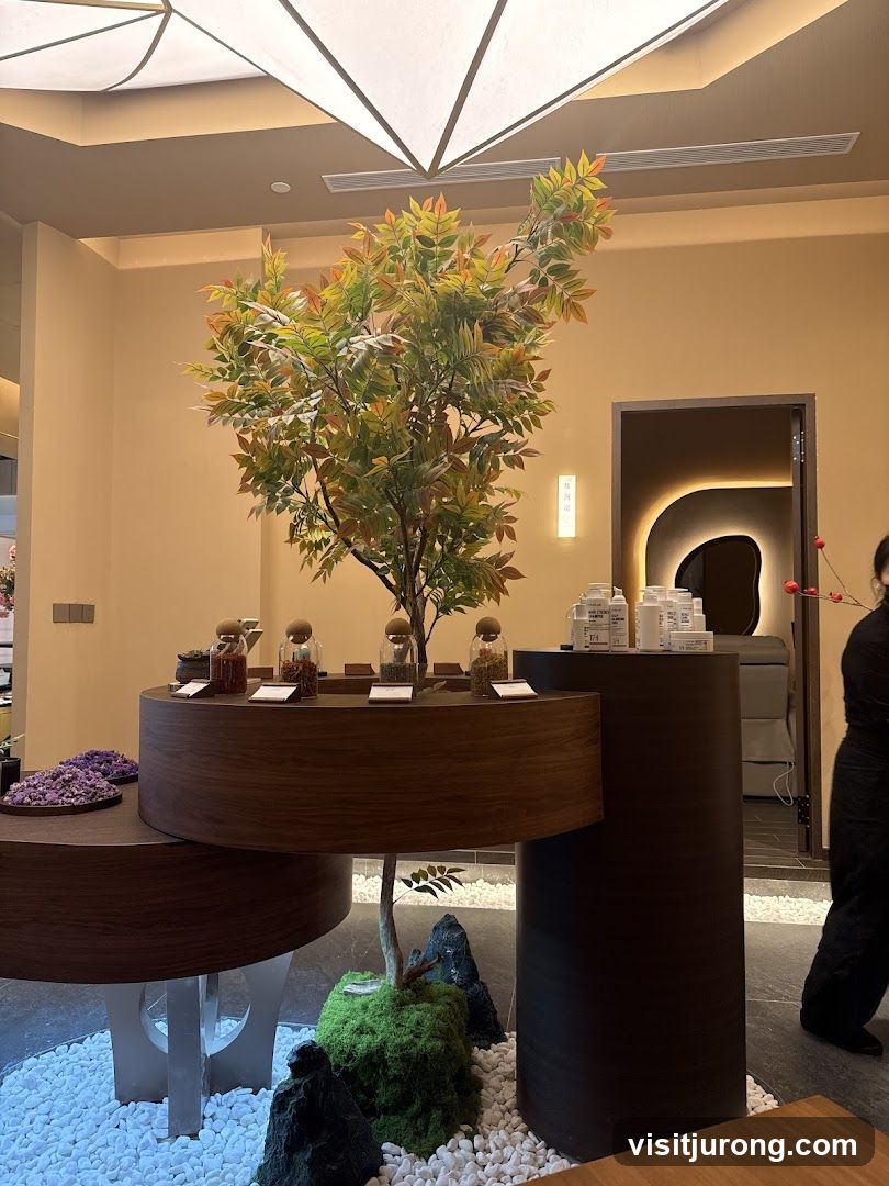 Interior of a modern tea shop