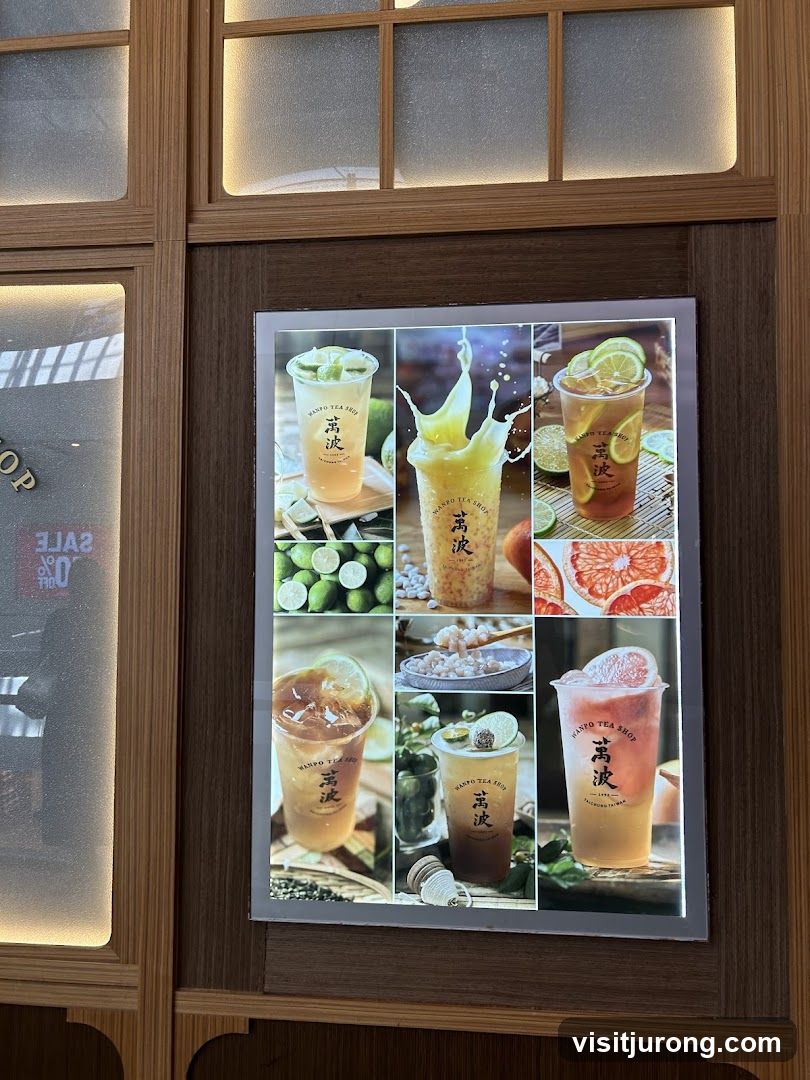 Wanpo Tea Shop Drinks Display